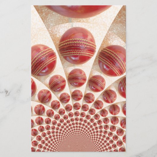 Lederen bal Rhythm Cricket Balls: Rhythmic Array Briefpapier (Voorkant)