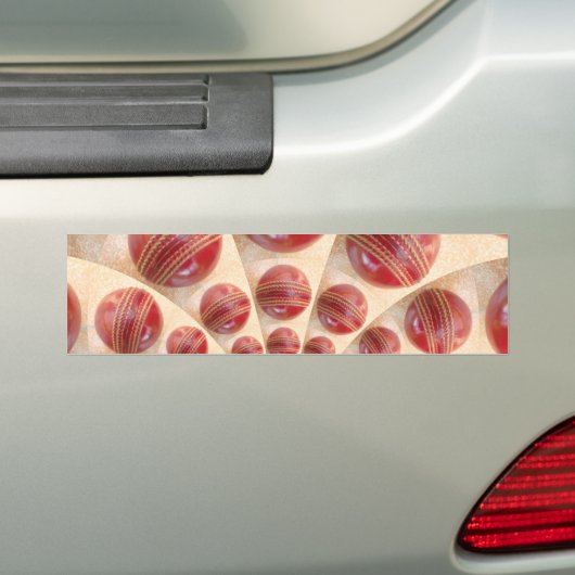 Lederen bal Rhythm Cricket Balls: Rhythmic Array Bumpersticker (Op auto)