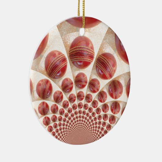 Lederen bal Rhythm Cricket Balls: Rhythmic Array Keramisch Ornament (Rechts)