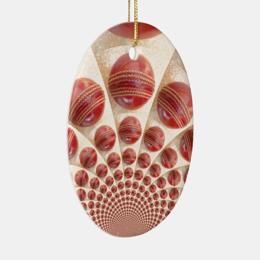 Lederen bal Rhythm Cricket Balls: Rhythmic Array Keramisch Ornament (Rechts)