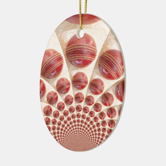 Lederen bal Rhythm Cricket Balls: Rhythmic Array Keramisch Ornament (Links)