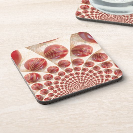 Lederen bal Rhythm Cricket Balls: Rhythmic Array Onderzetter (Linkerzijde)