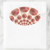 Lederen bal Rhythm Cricket Balls: Rhythmic Array Ovale Sticker (Tas)