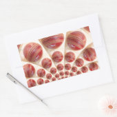 Lederen bal Rhythm Cricket Balls: Rhythmic Array Rechthoekige Sticker (Envelop)