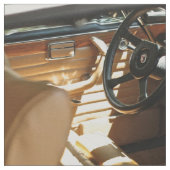 Lederen binnenzijde van een oldtimers stof (Close Up)