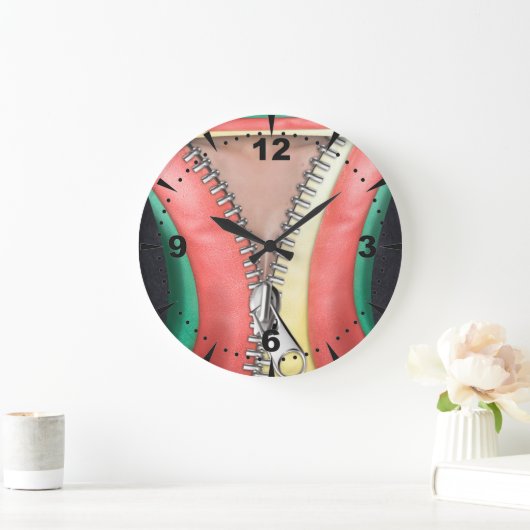 lederen blik grote klok (Huis)