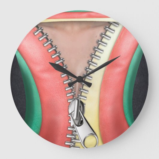 lederen blik grote klok (Voorkant)