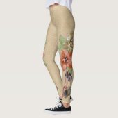 Lederen bloemen op Butter Cream Suede Leggings (Links)