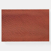 Lederen bloemen op Cream Suede Gastenboek (Achterkant)