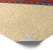 Lederen bloemen op de Cream Suede Wedding Favors Poster (Hoek)