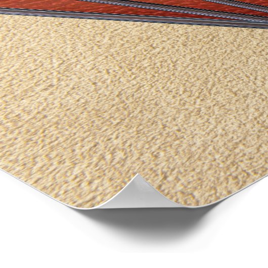 Lederen bloemen op het Cream Suede Guest Book Poster (Hoek)