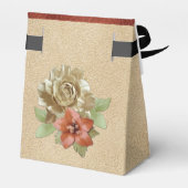 Lederen bloemen op Suede Bedankdoosjes (Achterkant)