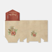 Lederen bloemen op Suede Bedankdoosjes (Uitgevouwen)