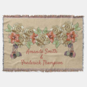 Lederen bloemen op Suede Deken (Voorkant)