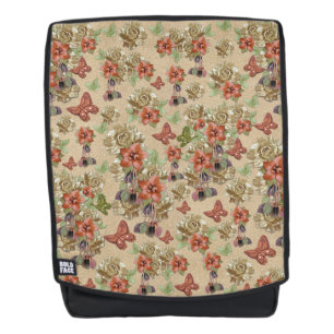 Lederen bloemen op Suede Rugtassen