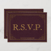 lederen boekbibliopfiele RSVP-kaart Uitnodiging Briefkaart (Voorkant / Achterkant)