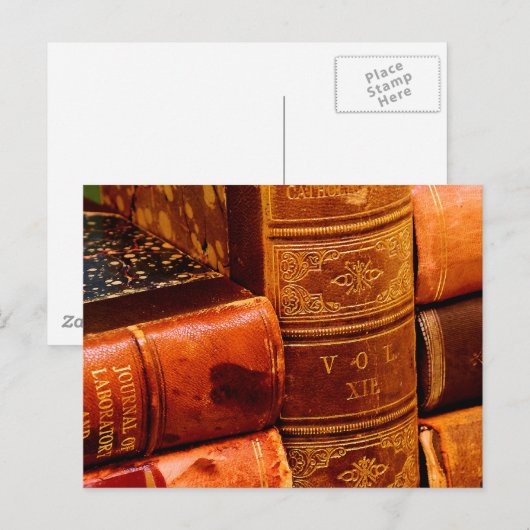 Lederen Bondboeken Briefkaart (Voorkant / Achterkant)