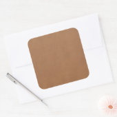  lederen bruin perkament Sjabloon Blank Vierkante Sticker (Envelop)