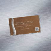 Lederen Chiropractor Chiropractische Wervelkolom T Magnetisch Visitekaartje (Voorbeeld)