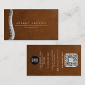 Lederen Chiropractor Chiropractische Wervelkolom T Visitekaartje (Voorkant / Achterkant)