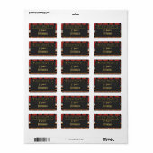 Lederen deco (gepersonaliseerde boekenplaat) etiket (Full Sheet)