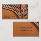 Lederen Designer Purse Visitekaartje (Voorkant / Achterkant)