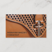 Lederen Designer Purse Visitekaartje (Voorkant)