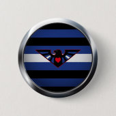 LEDEREN EAGLE PRIDE MEDAILLON RONDE BUTTON 5,7 CM (Voorkant)