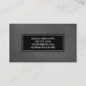 Lederen eenvoudig visitekaartje (Achterkant)