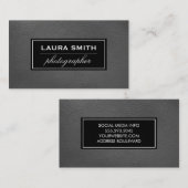 Lederen eenvoudig visitekaartje (Voorkant / Achterkant)