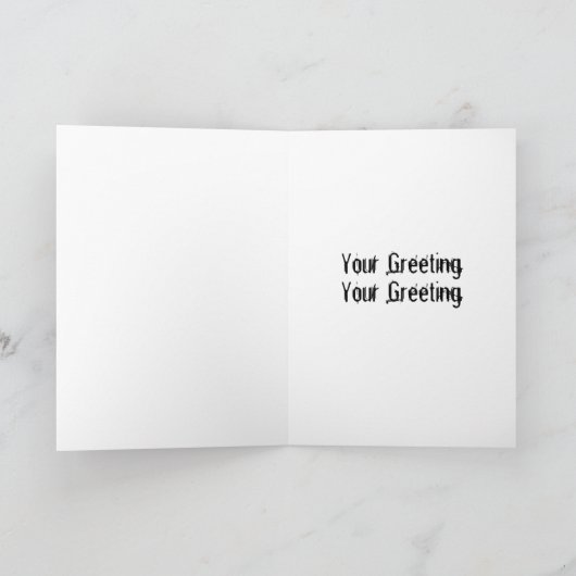 Lederen effect biker verjaardagskaart kaart (Binnen)