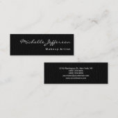 Lederen Effect Clean Eenvoudig Modern Mini Visitekaartje (Voorkant / Achterkant)