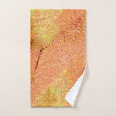 Lederen, gekreukt met verven, zalm bad handdoek (Handdoek)