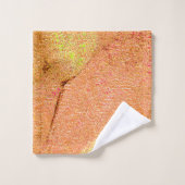 Lederen, gekreukt met verven, zalm bad handdoek (Wasdoekje)