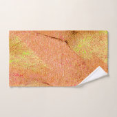 Lederen, gekreukt met verven, zalm bad handdoek (Handdoek)