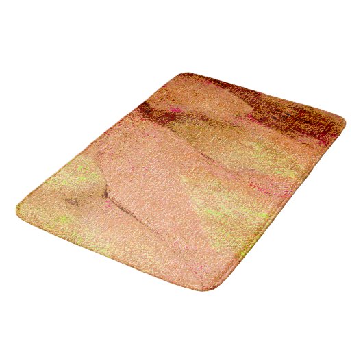 Lederen, gekreukt met verven, zalm badmat (Gekanteld)