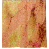 Lederen, gekreukt met verven, zalm douchegordijn (Voorkant)