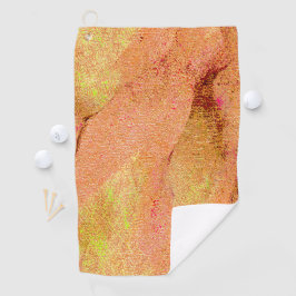 Lederen, gekreukt met verven, zalm golfhanddoek