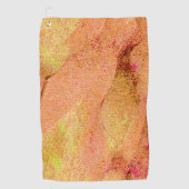 Lederen, gekreukt met verven, zalm golfhanddoek (Voorkant)