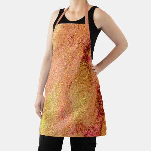 Lederen, gekreukt met verven, zalm schort (Insitu)