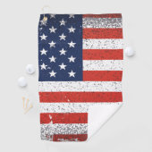 Lederen golfhandschoen met vlag van de VS Golfhanddoek (Insitu)