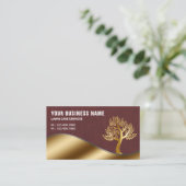 Lederen Gouden Boom Tuinieren Landscaping Gazonver Visitekaartje (Staand voorkant)