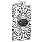 Lederen harnas geometrie personaliseren heup kolf heupfles (Rechts)