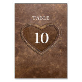 Lederen hart 3de trouwdag bruin kaart (Achterkant)