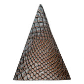 Lederen huid, gestructureerde achtergrond feesthoedjes (Rechts)