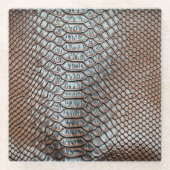 Lederen huid, gestructureerde achtergrond glazen onderzetter (Voorkant)