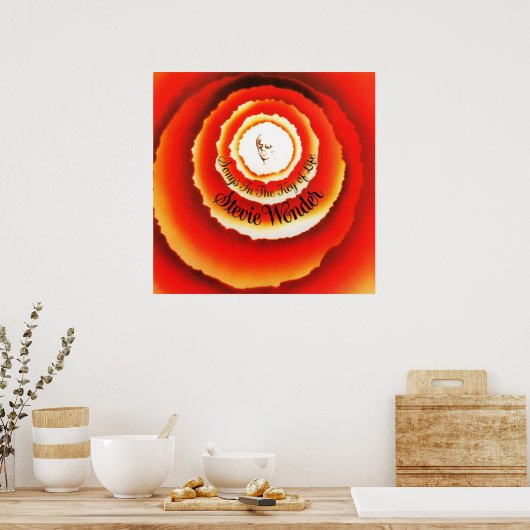 Lederen in de sleutel van het levensalbum poster (Keuken)