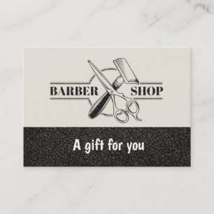 Lederen in de winkel — Cadeaubon Kortingskaartje
