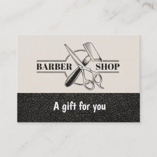 Lederen in de winkel — Cadeaubon Kortingskaartje