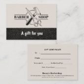 Lederen in de winkel — Cadeaubon Kortingskaartje (Voorkant / Achterkant)